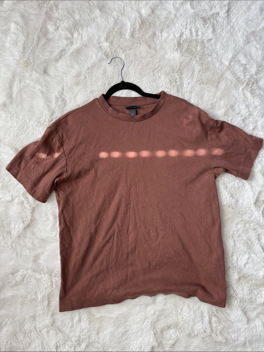 H&M Men's Short Sleeve Crewneck T-Shirt - Brown Rust